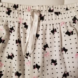100% cotton Scottie dog pajama sleep pants sz S